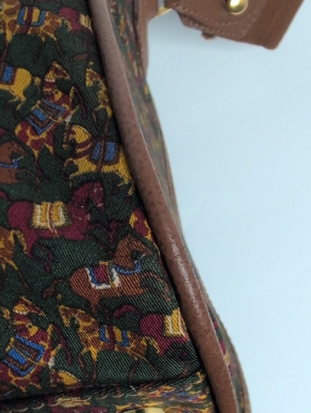 Salvatore Ferragamo Vintage Horse-print Boston Duffel Travel Bag - Picture 9 of 16